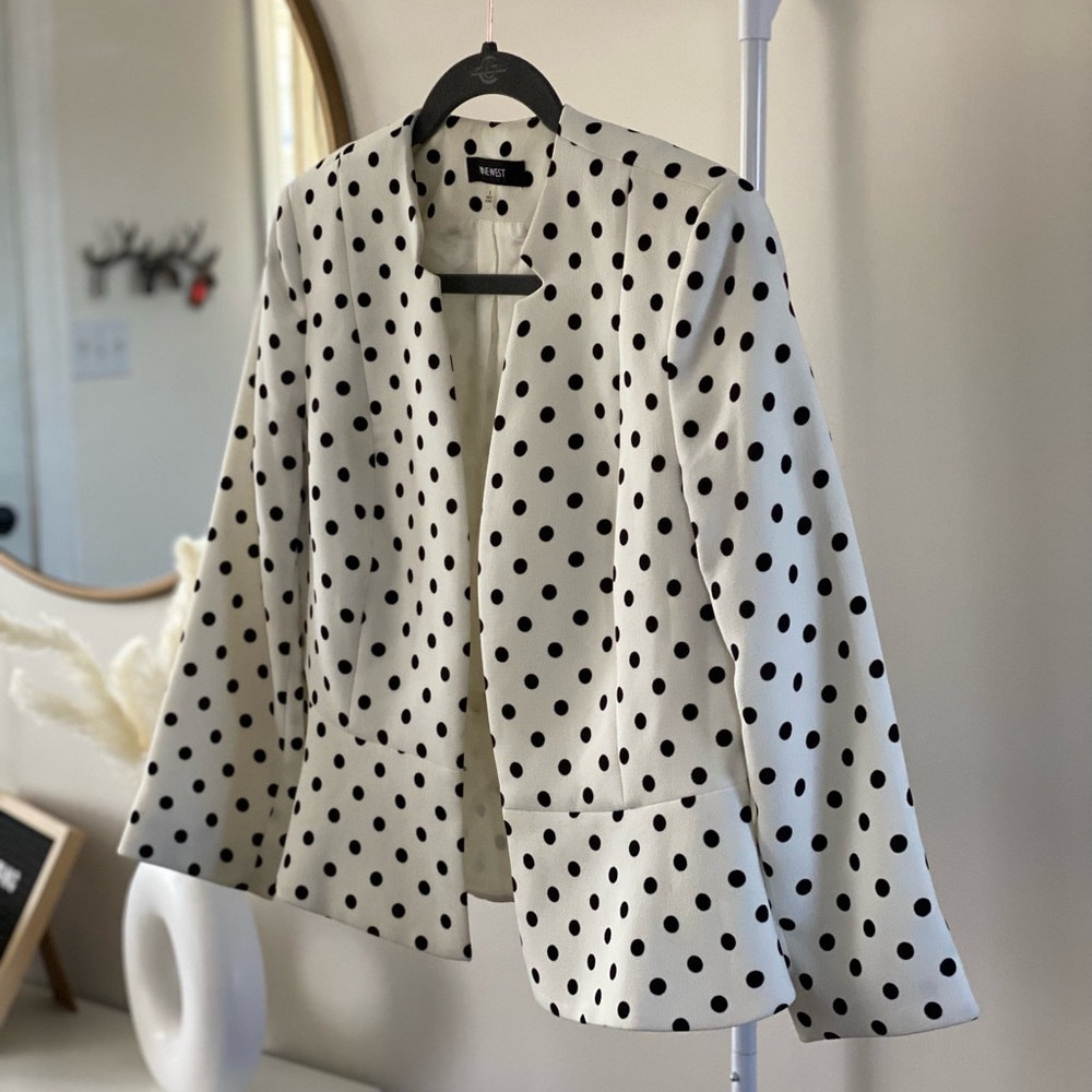 Nine West Peplum Polka Dot Blazer